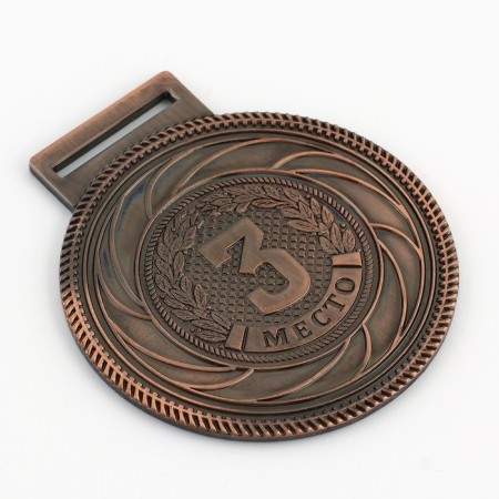 Prize medal 198, 3 place, d = 5 cm, bronze-3