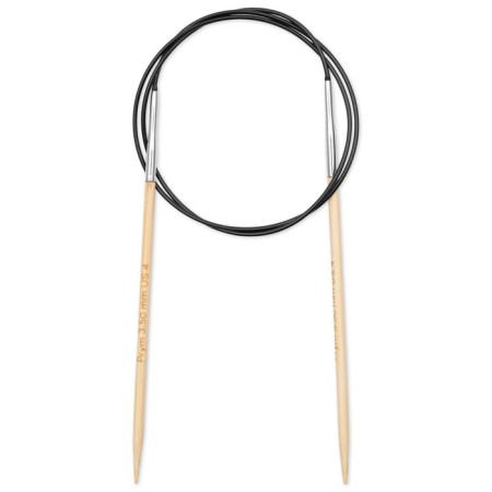 Circular knitting needles, bamboo, 3.5 mm/80cm, 1 pc-1