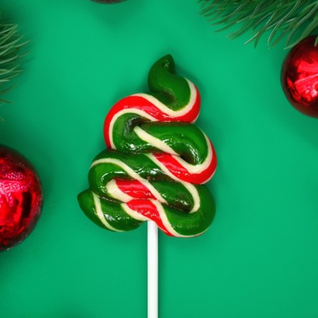 Caramel lollipop "Fir tree is small" assorted, 30 g-1