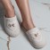 Women's slippers shine, size 41, beige color