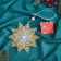 Jewelry decoration "Snowflake Star radiance shine" 13x13.5 cm, gold