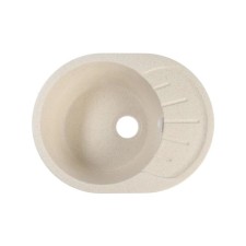 Мойка кухонная из камня ZETT lab. 10/Q2, 575х440х215 мм, матовая, бежевая