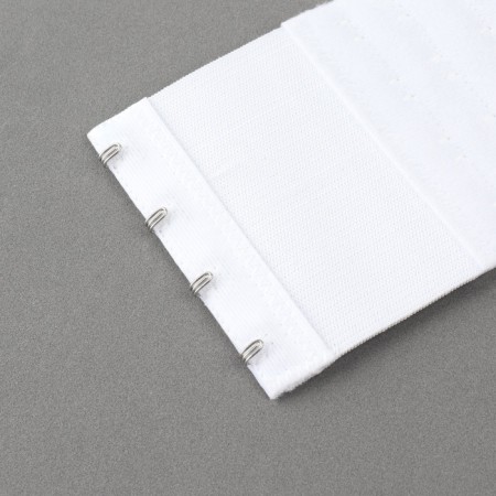 Brutter's-extension fastener, 3 rows, 4 hooks, 7.5 × 10 cm, 3 pcs, white/beige color/black-1