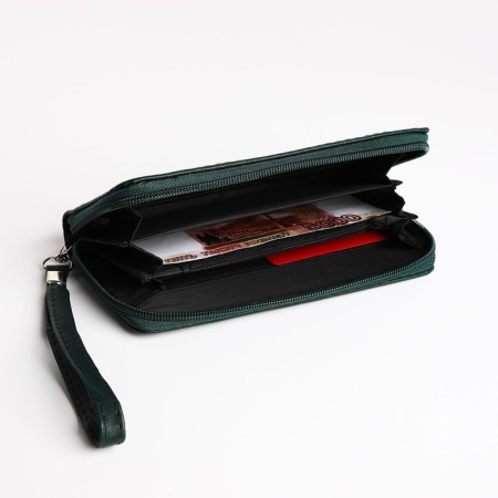 Women's wallet with lightning, green color-3