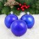 Set of balls plastic D-8 cm, 8 pcs "gloss" blue