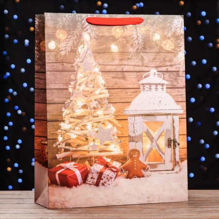 Laminated vertical "New Year tree", XL 43 x 55 x 15-2