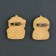 Wooden icons "grunted", 2 pcs.