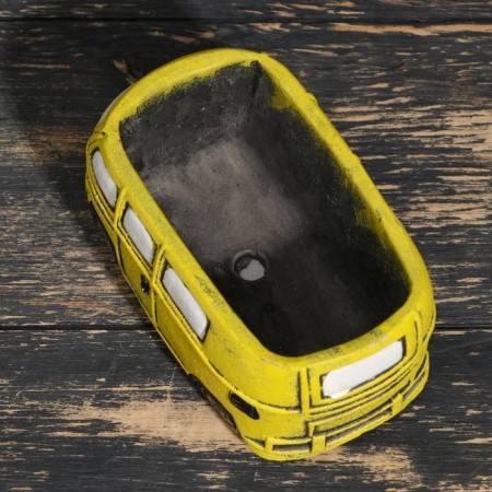 Pot "Bus" yellow, 13x7.5x6.4cm-4