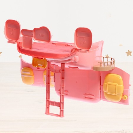 House for dolls "backpack" with dolls, furniture and accessories-9