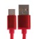 Cable Oxion DCC259, Type -C - USB, 2 A, charging + data transfer, 1.3 m, braid, red