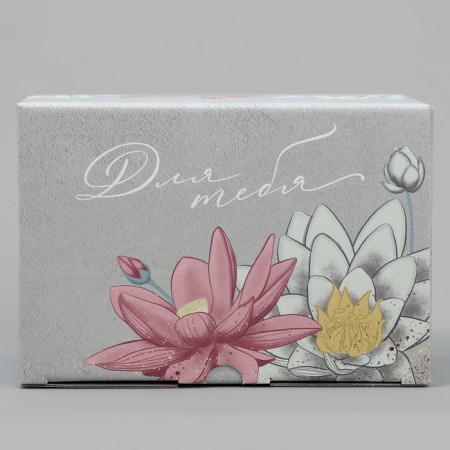 Gift folding box, packaging, "delicate lilies", 22 x 15 x 10 cm-3