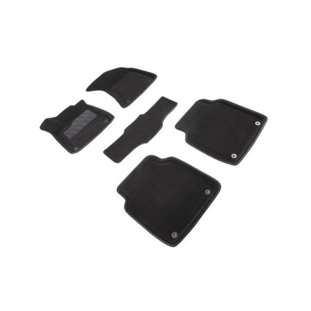 Pile rug for Audi A8 III (D4), 2010-2017, black