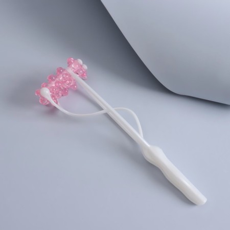 Facial and neck massage "Trident", 23 × 5 × 2.5 cm, white/pink color-4