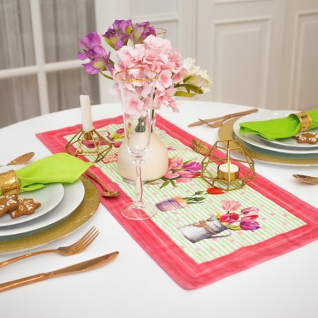 The path to the Ethel table is 30x70 cm, 100% HL, sarzha 190 gr/m2