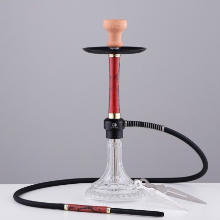Hookah "7star", 55 cm, d bowl-6 cm, one tube, red