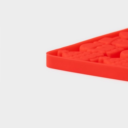 Form for marmalade Dolyan "New Year's mood", silicone, 72 cells, 29 × 18 × 0.6 cm, red color-3
