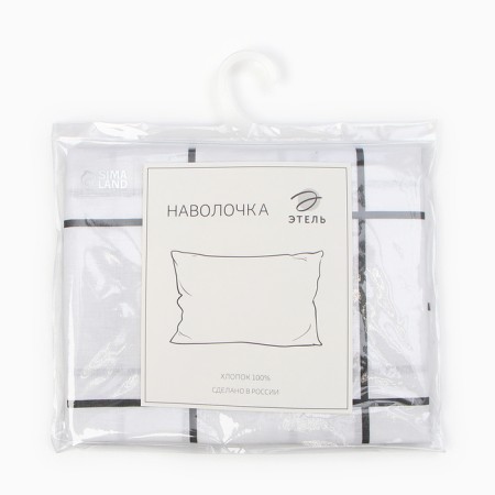 Pillowcase "Ethel" cell 50x70 cm, cotton 100%, calico-3