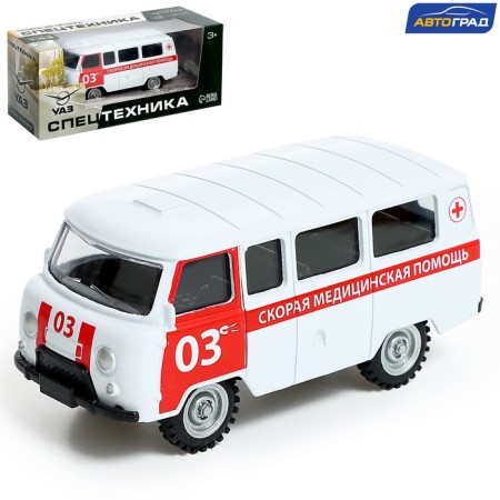 Metal machine "UAZ-3962. Ambulance ", inertia, 1; 43
