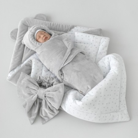 Set for discharge Winter Kinderlitto "Bear", 5 items, height 56-62 cm, color gray color-3