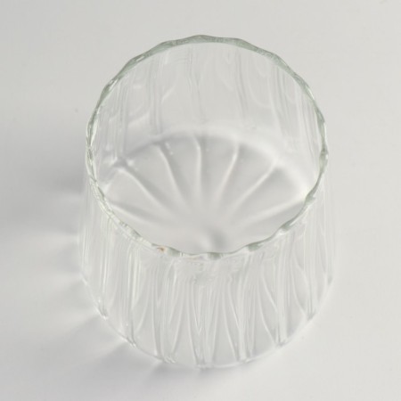 Bank for candles glass with a “relief” lid 630 ml 10.9x10.9x12.5 cm-2