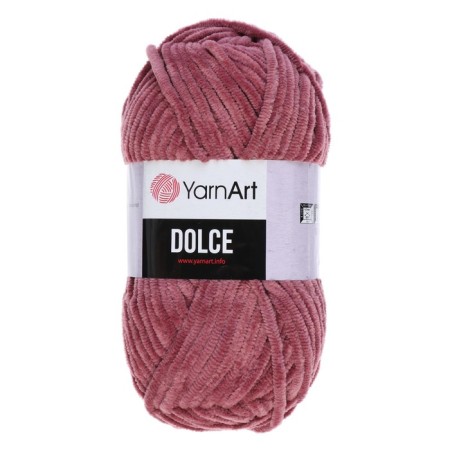 Yarn "Dolce" 100% micropoliester 120m/100g (751 dry rose)-3