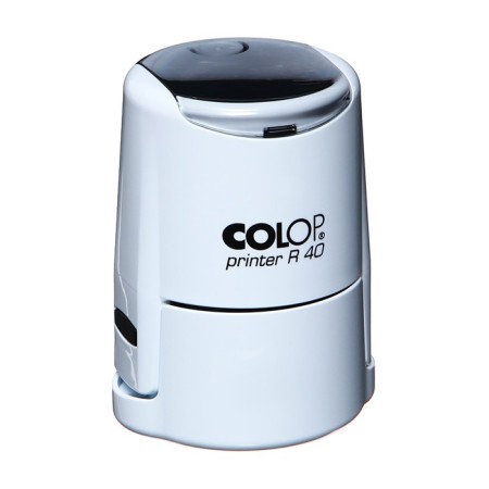 Equipment for round printing automatic Colop Printer R40, diameter 41.5 mm, with a lid, white body-7
