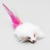 Natural fur mouse, 7.5 cm, white