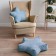 Decorative pillow "Stars", size 55x55x12 cm, blue color