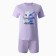 Homemade set (T -shirt, shorts), lilac color/dragon, size 46