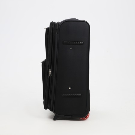 Small suitcase 24 "on lightning, code castle, with extension, black color-3