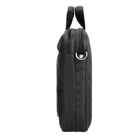Business bag, 2 parts on zippers, black color-1