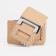 Women's belt, width 6 cm, metal buckle, beige color