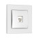 Single single Glossy Glass telephone socket, hidden, glass, silver