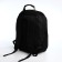 Youth backpack from textiles, 2 lightning departments, 4 pockets, reinforced handle, black color