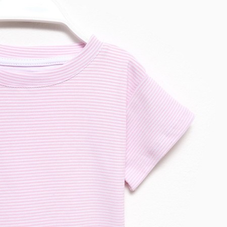 Baby Basic Line Strap T-shirt, r.28 (86-92 cm), pink/white-5
