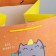 Square gift package, packaging, “cat and cake”, 30 x 30 x 30 cm