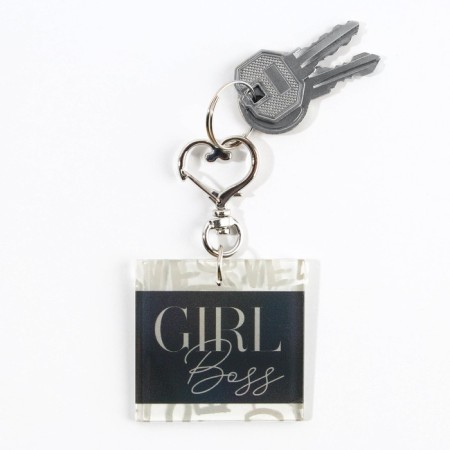 Acrylic key -keyboard "Girl Boss", 5 x 4.8 cm-6
