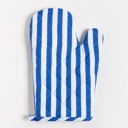 Kitchen set of shares. Color blue take 17x17 cm, mittens 26x16 cm, apron 60x80 cm, 100% p/e-5