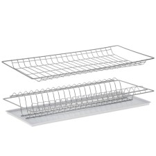 A set of dishwasher with a panel for a cabinet 60 cm, 56.5 × 25.6 cm, color chromium