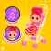Baby doll "Alina" with a stroller, color mix