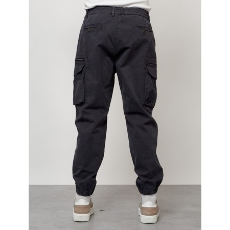 Cargo jeans men, size 48, dark gray color-5