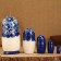 Matryoshka 5 puppet "Sima" blue, 17-18cm, manual painting.