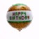 Bouquet of balls “Happy Birthday”, green, for a boy, foil, set 4 pcs.
