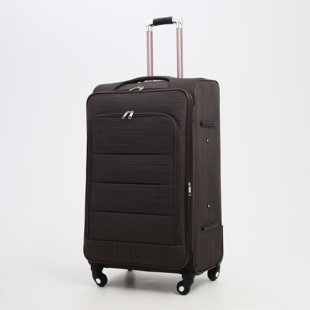 Big suitcase 28 ", lightning department, code castle, 4 wheels, outer pocket, brown color