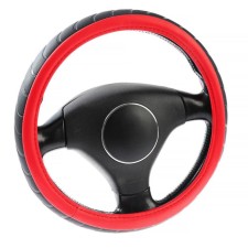 Braid on the steering wheel Lavita, size m, red, PVC