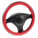 Braid on the steering wheel Lavita, size m, red, PVC