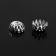 Hats for beads (set 50 pcs.) SM-011, 5.6x9.5 mm, color silver color