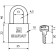 The castle of the hinged "Bulat" Armed Forces 1126-01, brass, d = 4.5 mm