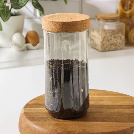 Bank for bulk products Rosemary, 1.1 l, with a cork cover-2