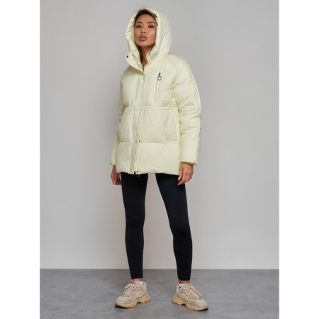 Winter jacket, size 42, light yellow color-6